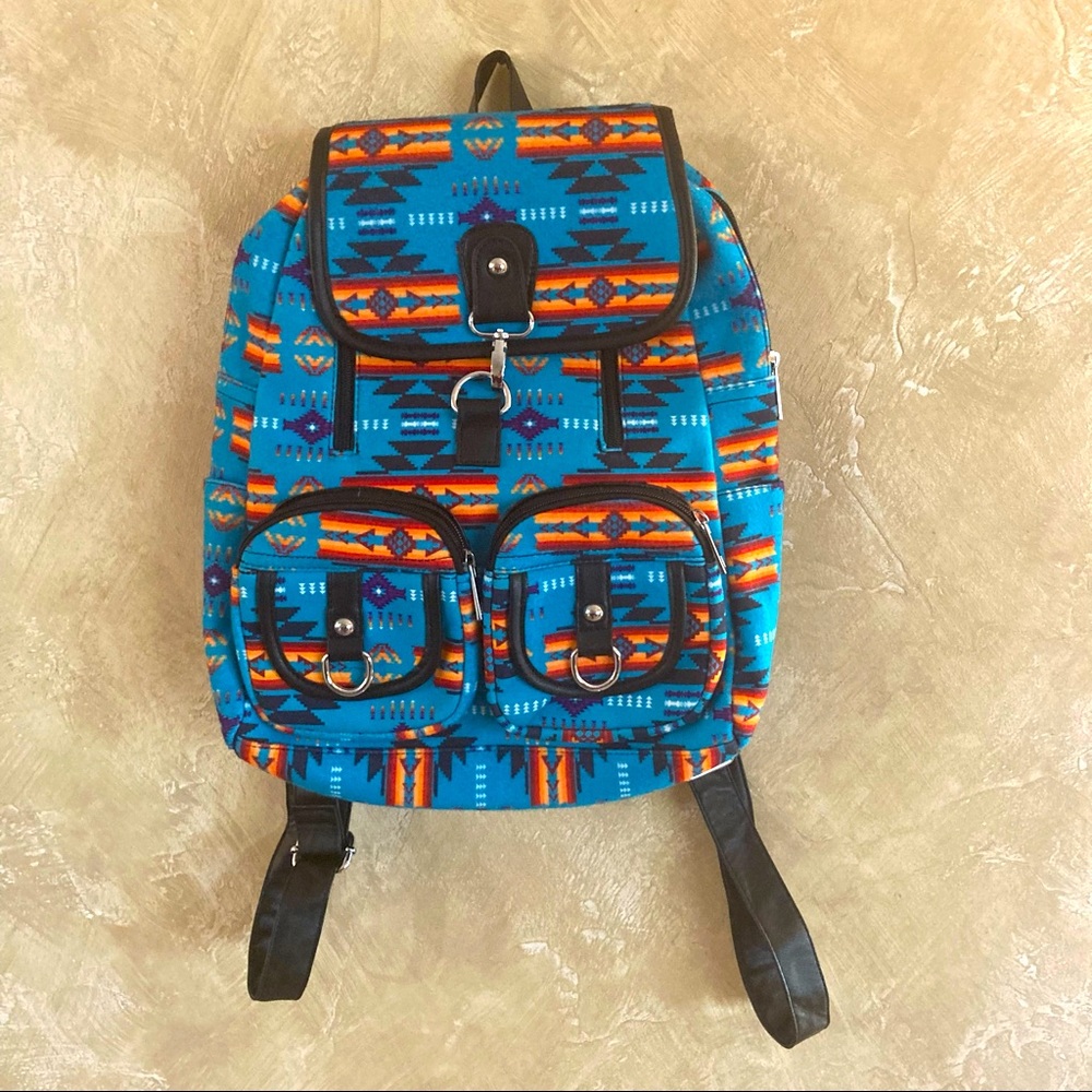 Aztec Pattern Backpack - image 1